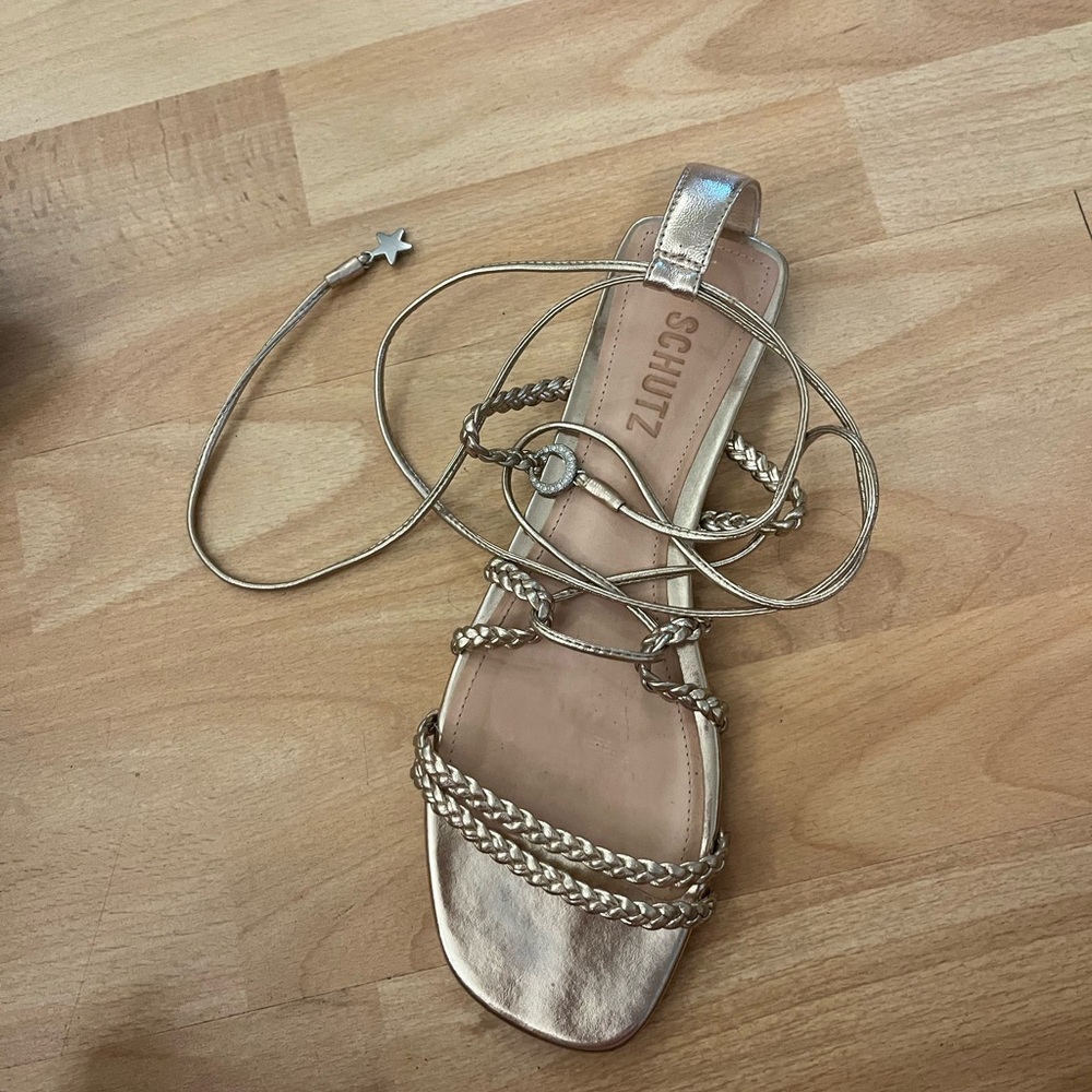 SCHUTZ Gold Elegant Sandals